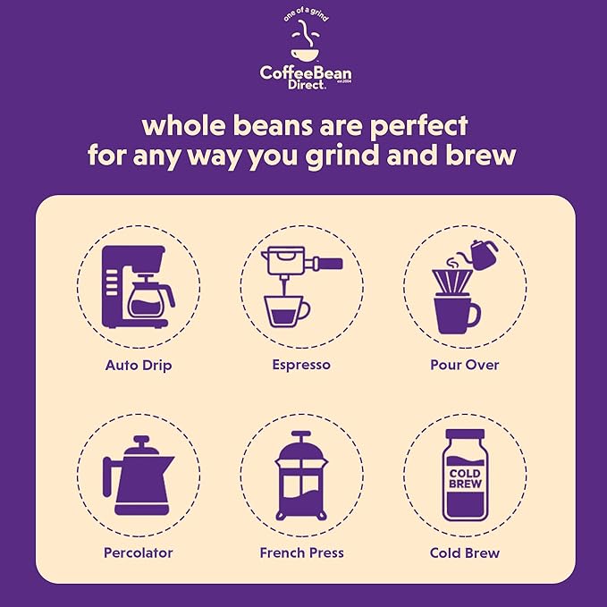 Coffee Bean Direct Crème Brûlée Flavored, Whole Bean Coffee, 1 Pound Bag (Pack of 1)