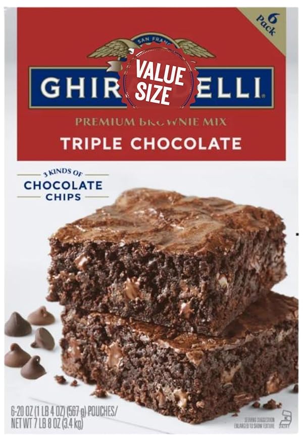 Triple Chocolate Premium Brownie Mix, 6-Count