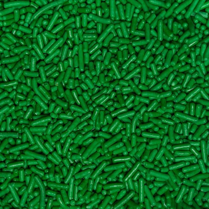 Sprinkles Edible Soft Jimmies Soft Sprinkles for Topping Ice Cream, Cookies, Cakes, Cupcakes, Dessert Decorating MADE IN USA 4 oz (GREEN)