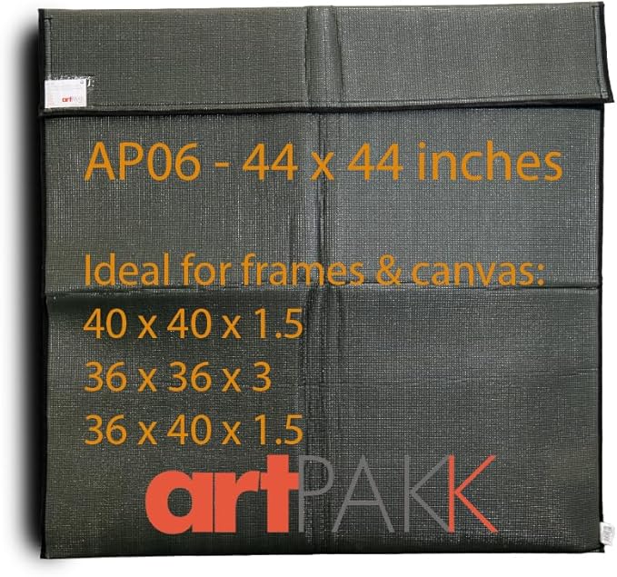 Art Bags (AP06-44 1/2" x 44 1/2") - Strong • Shock-Absorbent • Reusable • Non-Toxic • Waterproof • Acid-Free Lining - Long-Term Art Storage + Art Shipping + Protection Solution