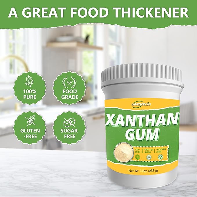 10 oz Xanthan Gum powder,Pure Xanthan Gum for Baking Gluten Free, Xanthan Gum Thickener Suitable for Making Ice Cream, Cake, Yogurt, Candy and More