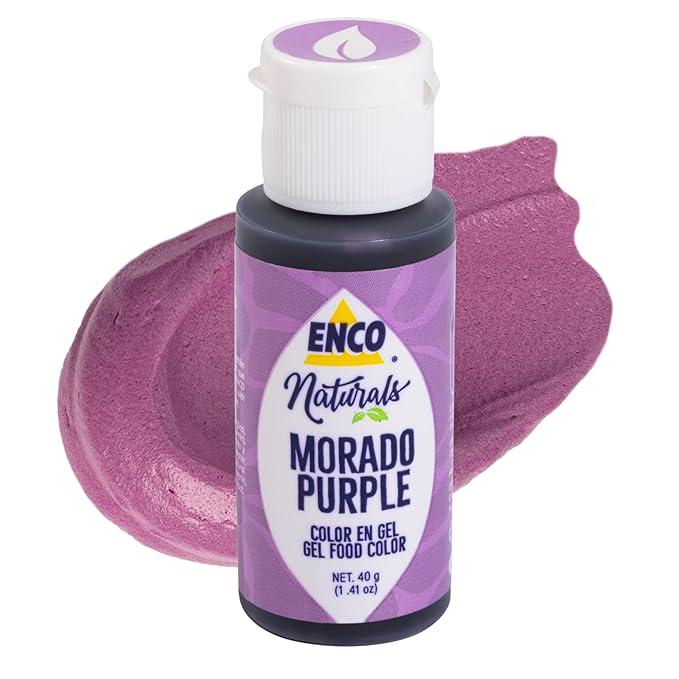 ENCO Naturals Food Coloring Gel Purple 1.41 oz - No artifitial dyes - Vibrant colors for Icing, Buttercream, Fondant
