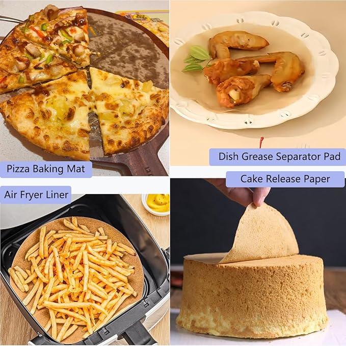 300 Sheets Round Baking Parchment Paper, 4,6,8 Inch Non-Stick Precut Parchment Liners for Cake Pans, Cookies, Grilling, Steaming, and Springform Baking