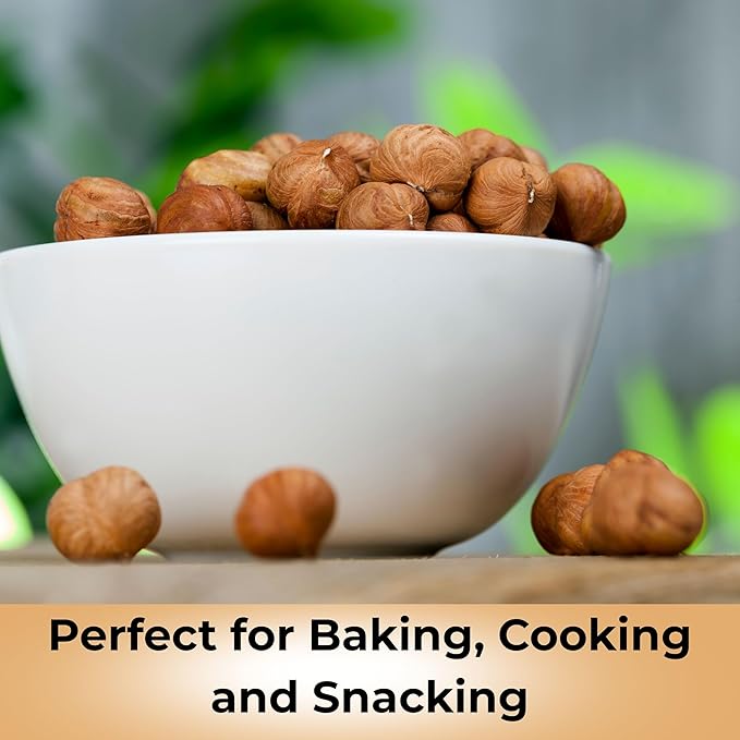 Raw Oregon Hazelnuts, Natural Raw Hazelnuts, Kosher Certified in Resealable Bag (8 Oz)