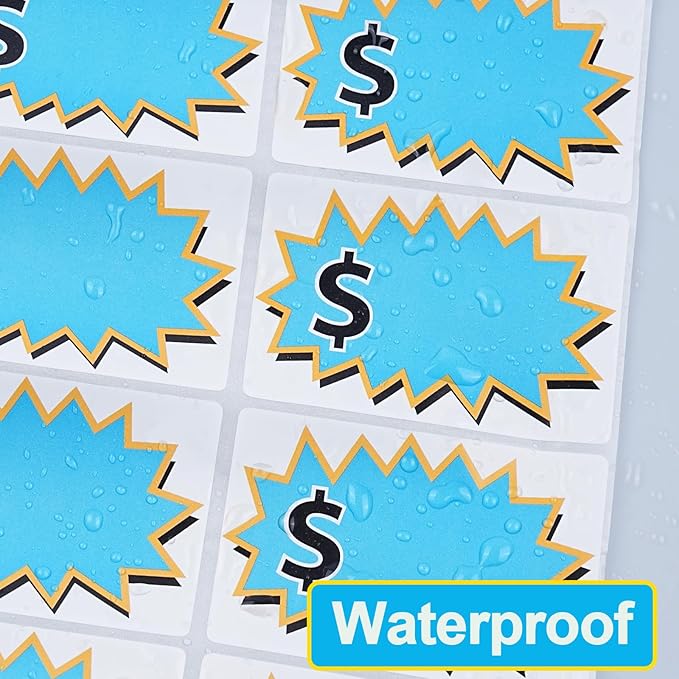 300 Pcs Garage Sale Stickers, (2"x3") Removable Adhesive Price tag Stickers for Yard Sale, Price Labels for Retail, Annual Community, Flea Market (Blue)