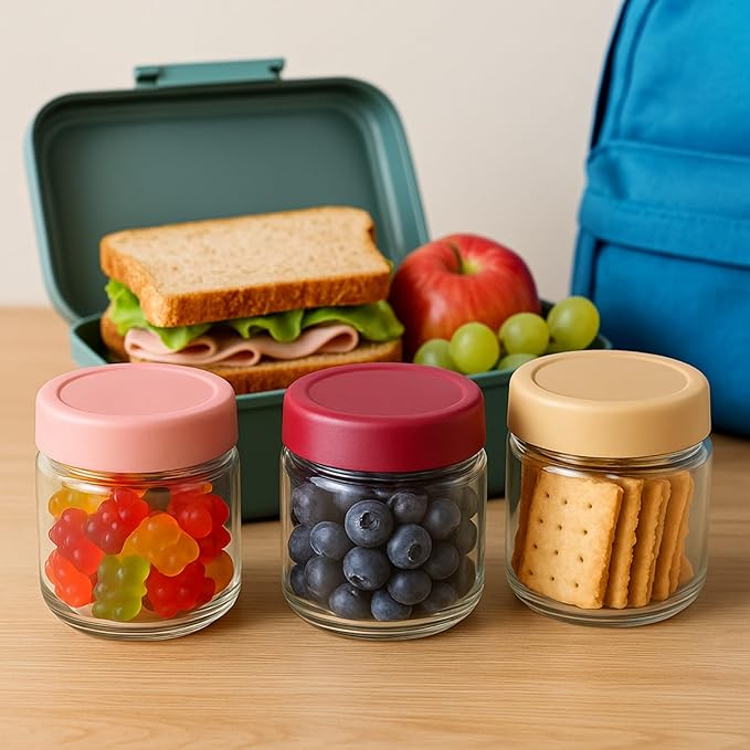 12-Pack Overnight Oats Containers with Lids, 10oz Glass Jars with Airtight Lids, Wide Mouth Mason Jars,Salad & Yogurt Storage, Snacks, Sugar-Reusable
