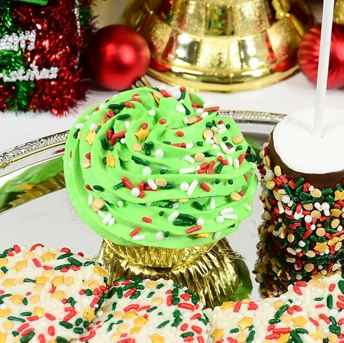 Mystic Sprinkles 4 Cell Sprinkle Assortments (A Classic Christmas in Gold, Midi)
