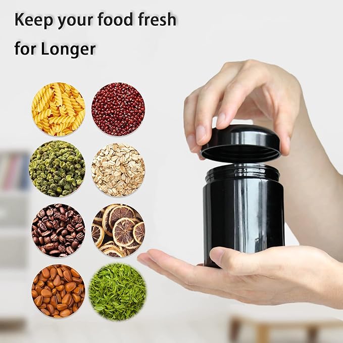 Black Glass Airtight Storage Container Jar 100ml with UV Protection for Spice Coffee
