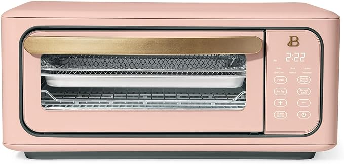 Beautiful Infrared Air Fryer Toaster Oven Kit – Special Edition Multi‑Function Countertop Oven with 10 Presets, Fast Heating & Accessories by Drew Barrymore (Rose)
