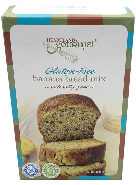 Heartland Gourmet Gluten Free Banana Bread Mix - Soft and Moist - Certified Gluten Free - All Purpose - Safe for Celiac Diet