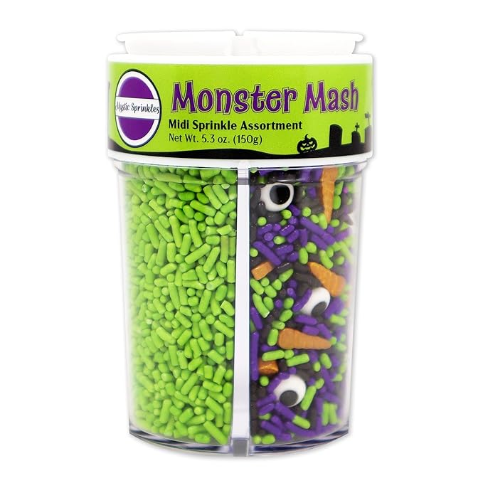 Mystic Sprinkles 4 Cell Sprinkle Assortments (Monster Mash, Midi)