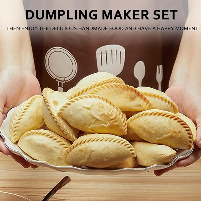 Empanada Maker Press, 6 Inch Extra Large Dumpling Maker Set with Dough Cutter, Dumpling Mold Set for Pierogi, Pastelitos, Calzone, Turnovers, Chinese Dumpling 6"