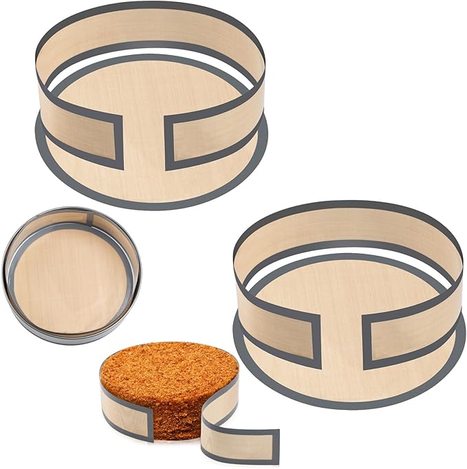2 pack Non Sick Silicone Baking Mat for Springform Pan 9 inch, Prevent cake from Sticking to Bottom and Side, Easy Clean Silicone mat for Cheesecake Pan