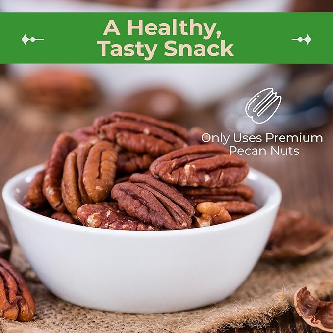 Sincerely Nuts - Raw Pecans (No Shell) | Five Lb. Bag | Shelled Whole Pecan | Delicious Healthy Snack Food | For Baking, Snacking and Dessert Treats | Gluten Free and Kosher | Fresh Resealable Bag