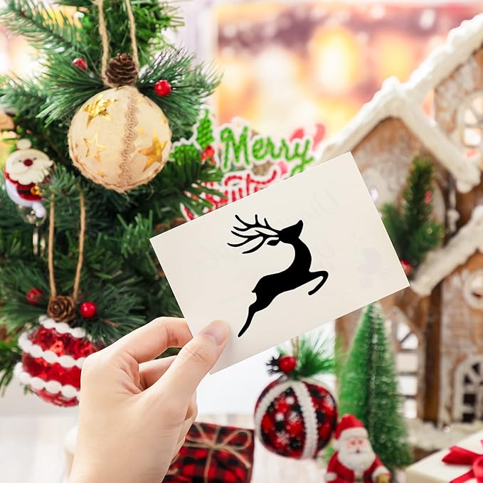 100 Pcs Stencils for Painting on Wood Reusable Stencil Crafts Drawing Templates Holiday Wall Paper for DIY Scrapbook Home 2 x 2 Inch(Santa Style)