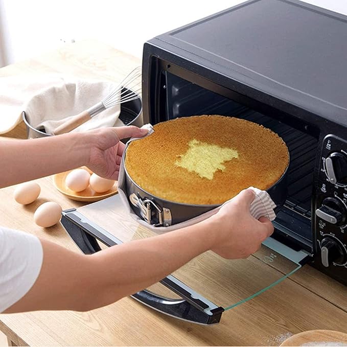 Topyond 3Pcs Cake Pan Set Non Stick Round Springform Baking Tools,Easy Release, Removable Bottom,Stainless Steel Spring Clasp for Cheesecake Pizza Bread(20/22/24)
