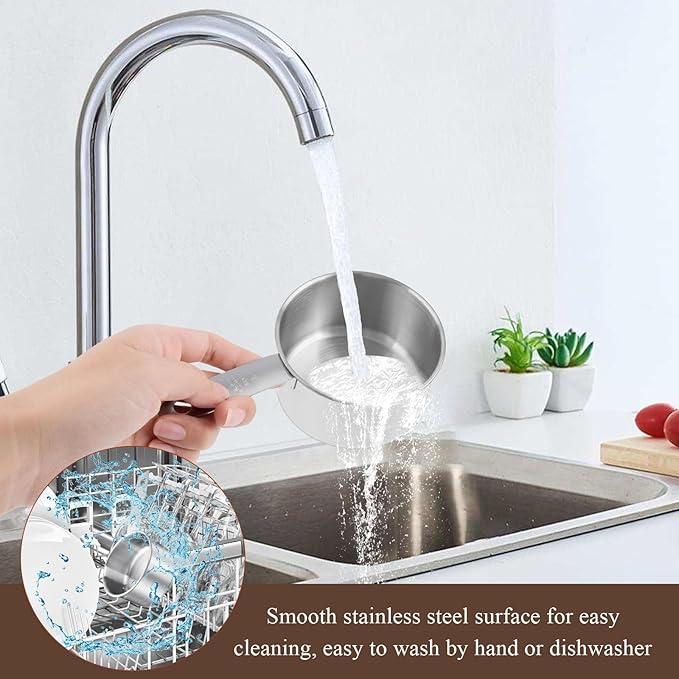 6 pcs 1 Cup Measuring Cup, Stainless Steel Measuring Cups, 250 ml | 240 cc | 8 oz | Engraved Marking Single Measuring Scoops, Metal Measuring Cup for Kitchen Baking & Cooking