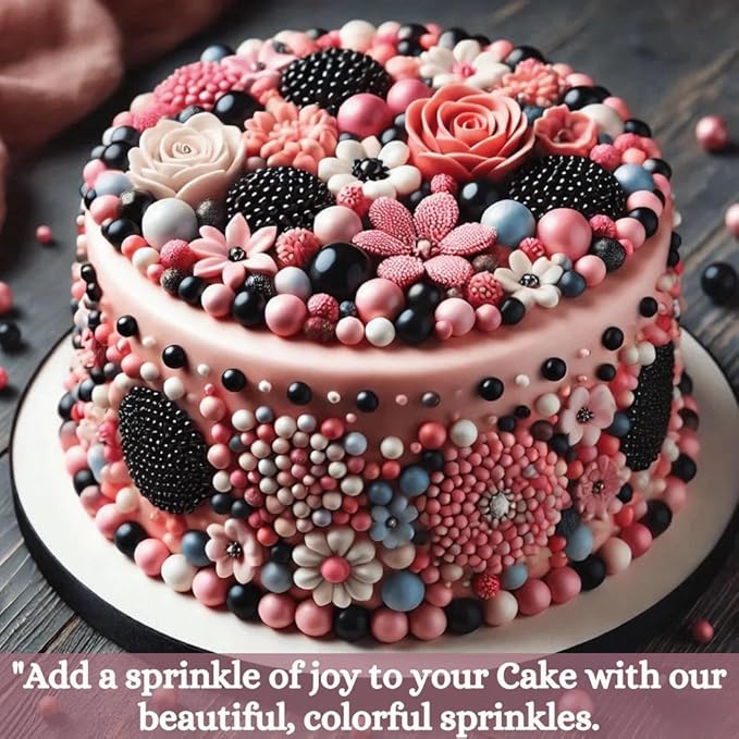 Confect Love Pink & Purple Disco Ball Sprinkles – Edible Metallic Sugar Pearls for Cake & Cupcake Decorating | Decorative Sprinkles Mix for Birthday, Baby Shower & Party Desserts | Vegan, Gluten-Free, Nut-Free, Soy-Free, Dairy-Free, Palm Oil-Free- 4.2 Oz