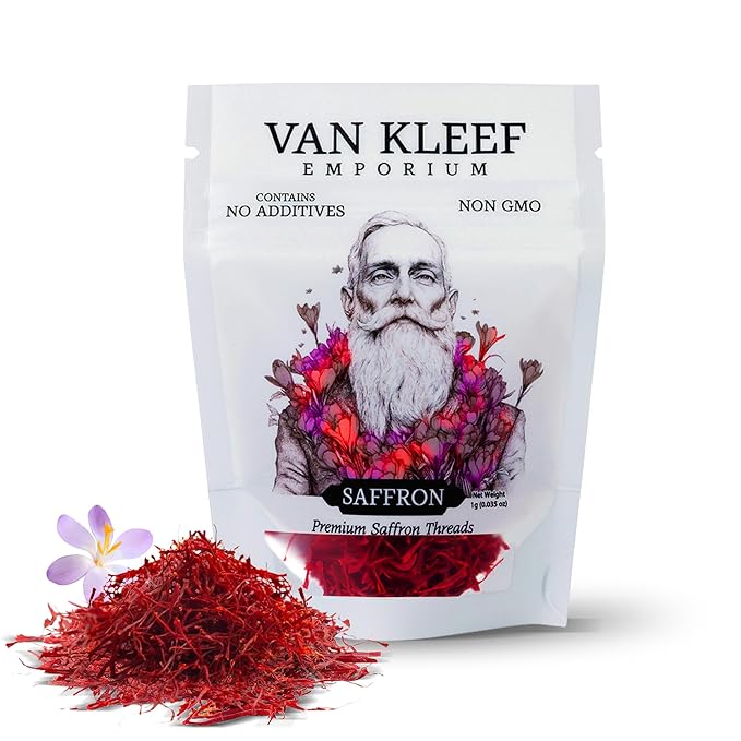 Superior Saffron Threads (Super Negin) Premium grade Saffron Spice for Paella, Risotto, Tea's, and Nutritional Uses (1 Gram)