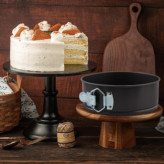 Springform Cake Pan Set of 5, Non-stick Cheesecake Pan with Removable Bottom, Circle 5 Tiered 4" 7" 9'' 10''11inch Spring form Pans for Baking