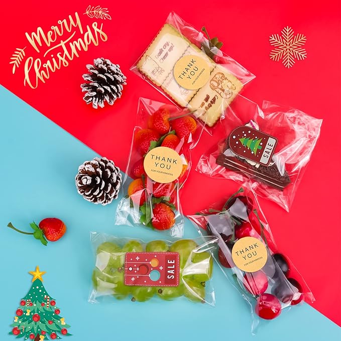 600 Pcs Small Cellophane Bags 3x5",Clear Resealable Cellophane,Self Sealing Bags for Candy Bakery Snacks Cookie Jewelry,Cello Bag for Party Decorative Gift
