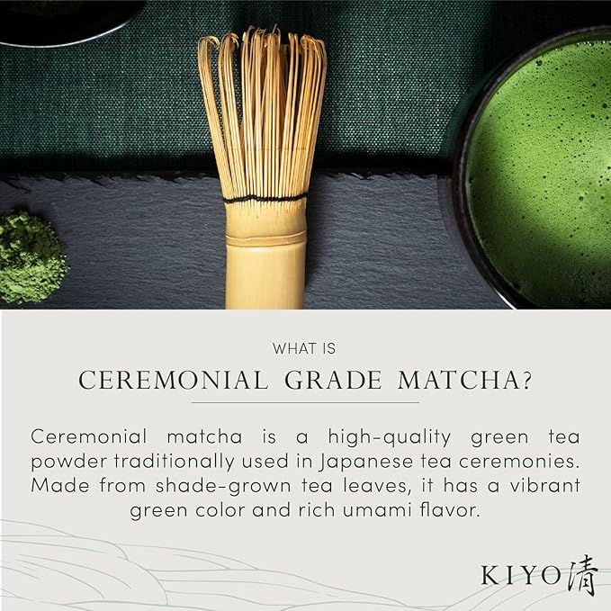 Kiyo Matcha Heritage Grade Densho Ceremonial Uji Matcha - Pure Japanese First Harvest Ceremonial Grade Matcha Green Tea Powder from Uji, Japan (40g/1.41oz)