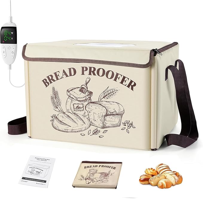 Folding Dough Proofer Box for Bread Proofing Box Dough Proofer Sourdough Bread with 50-113℉ Temperature and 12H Timer Controller