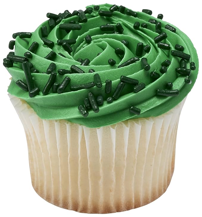 DecoPac Green Sprinkles | Extra Large 26oz Pack | Cake Sprinkle Mix, Fancy Sprinkles For Cake Decorating, Handheld Container, Candy Sprinkles, Cake Sprinkles - Dark Green