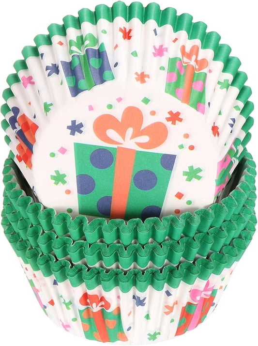 HARFINGTON 100 Count Cupcake Liners Cupcake Cups Standard Size Muffins Liners Papers Baking Cups Wrappers Greaseproof for Party Wedding, Gift Box