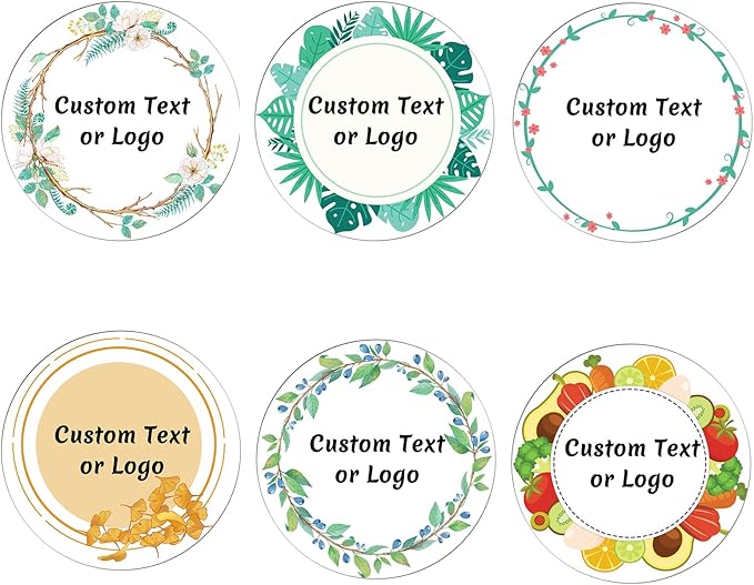 JOVELLO Personalized Custom Stickers - 60-1000 PCS Circle Custom Labels for Business, Logo, Office, Parties, etc (Labels Stickers-3)