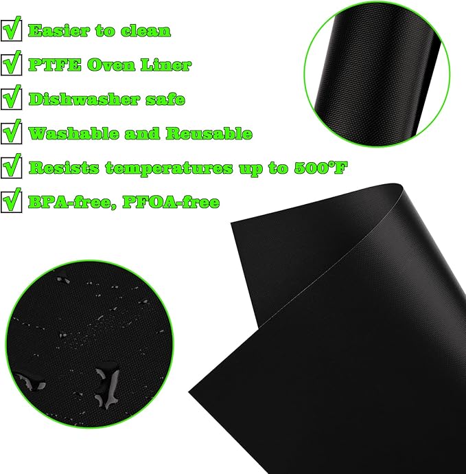 WMKGG 4 PCS Air Fryer Liners for Ninja Flip Up Air Fryer toaster oven,Non-Stick Reusable, Airfryer Accessories 12"x12"