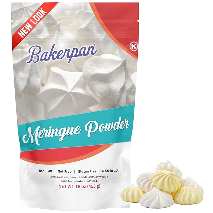 Bakerpan Meringue Powder for Royal Icing - 16 Ounce - Meringue Powder for Baking, Frosting, Icing, Pies, Cake Decorations (Made in USA)