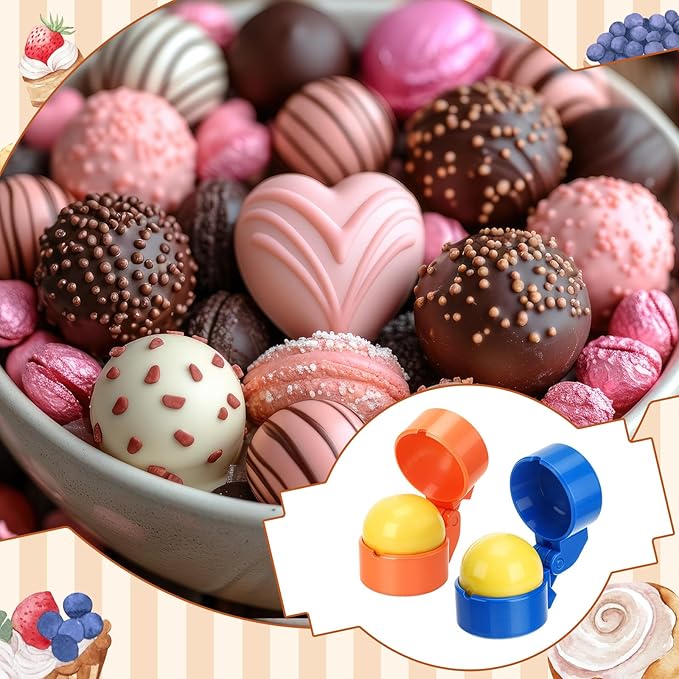 Large-sized 2 Pcs Round Cake Pop Mold Press Set, Circle Cake Pop Cutter and Pusher, Baking Tools Accessories for Home Baking, Birthday Parties, Wedding Desserts