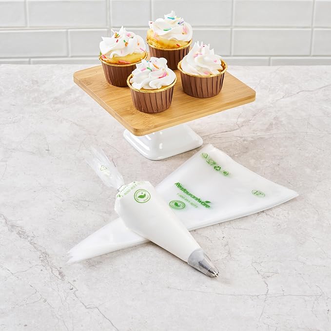 Restaurantware Pastry Tek 12 x 6 Inch Piping Bags 100 Disposable Pastry Bags - Sturdy No Slip Clear Plastic Baking Bags To Decorate Cakes For Parties Or Bakeries
