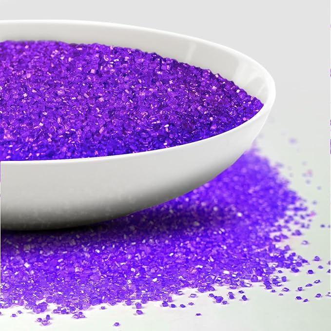 Edible Purple Sanding, Sugar Rim Sprinkles, Crystals Sanding Sugar for Cocktails, Cake, Cookies, Cupcake, 150g, Wedding Party Christmas Supplies