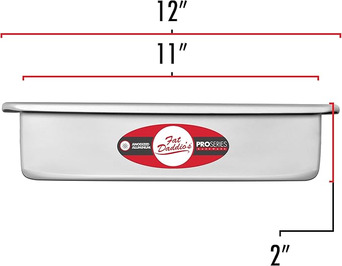 Fat Daddio's POB-11152 Anodized Aluminum Sheet Cake Pan, 11 x 15 x 2 Inch Silver
