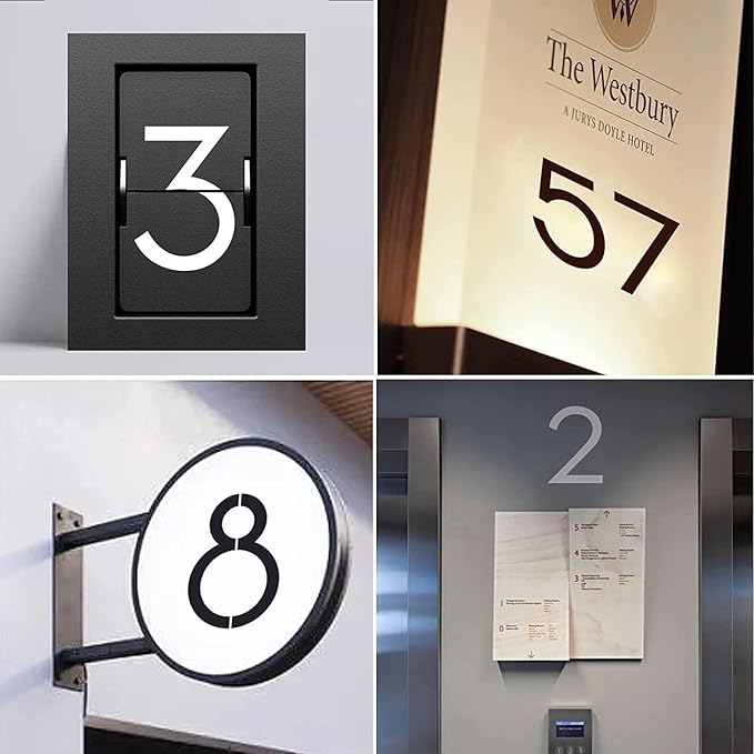 8 Inch Number Stencils Plastic Number Stencils Reusable Digital Painting Templates for Cake Stencil Address Templates