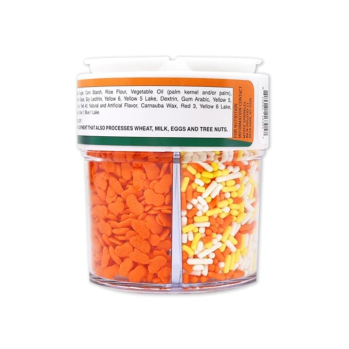 Mystic Sprinkles 4 Cell Sprinkle Assortments (Pumpkin Patch, Petite)