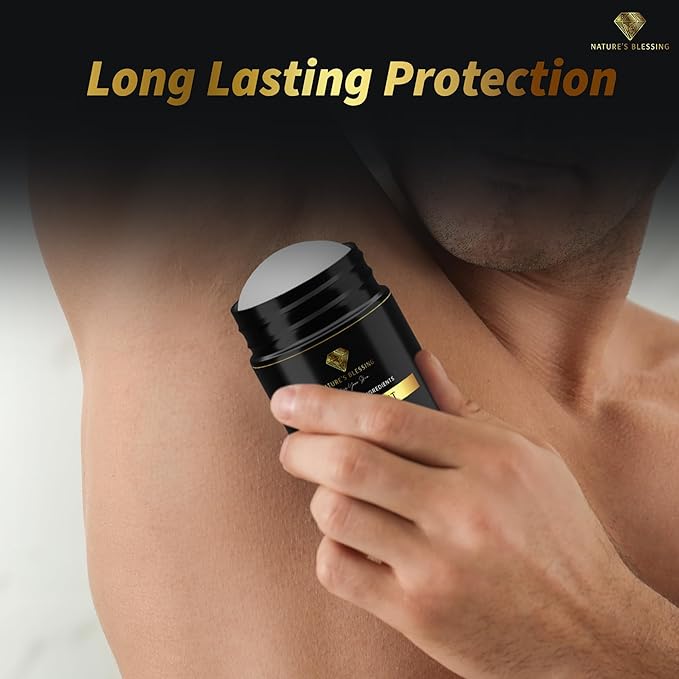 100% Natural Deodorant - Baking Soda & Aluminum Free - Gentle for Sensitive Skin - Long Lasting Protection (Sandalwood)