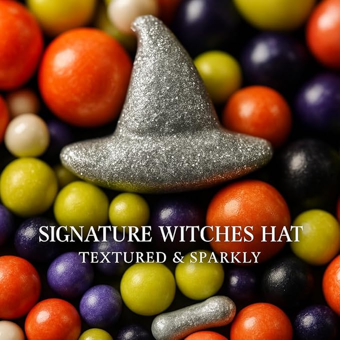Confect Halloween Edible Sprinkles Bottle | Spooky Cake Decorations for Halloween Cupcakes, Cookies, Treats | Festive Sprinkle Mix for Baking – Witch, Ghost, Pumpkin Shapes – 4.2 Oz (HLWNBOX-BT-10)