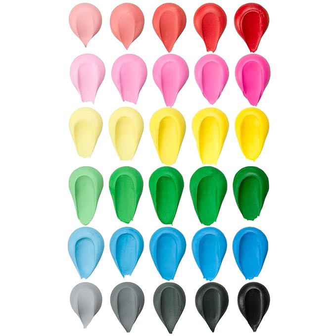 Bakery Crafts Premium Gel Food Color 6 Bottle Assortment, 4.2 Fl Oz, Edible Coloring For Use with Cake Mix, Buttercream, Whipped Icing, Fondant & Piping Gel, Highly Concentrated, Red, Pink, Yellow, Green, Blue, Black - 6 x 0.7FL