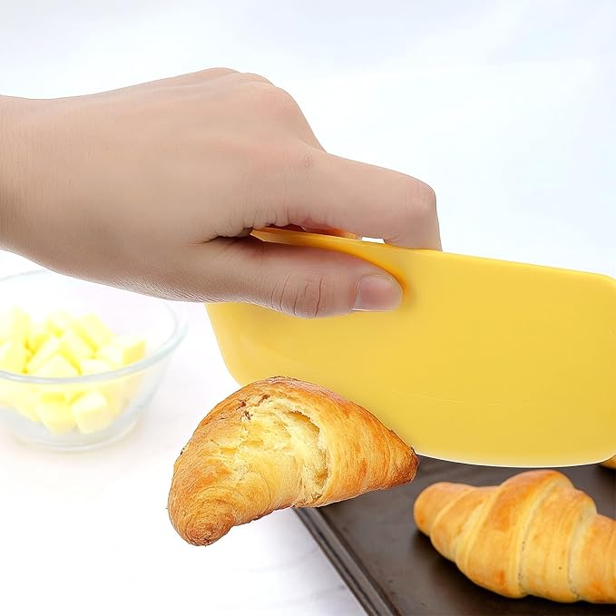 5 Pack Dough Scraper, Hard Bench Scraper, Flexible Plastic Scrapers, Multi-Purpose Kitchen Bench Scrapers, Kitchen Pastry Cutter Tool for Bread Dough Pastry Pizza Baking Cake (Multicolor)