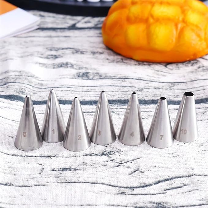 FantasyDay Cake Decorating Set, 7 Pieces Stainless Steel Icing Piping Nozzles Tips Kit - Christmas Holiday Birthday Anniversary Wedding Cupcakes Cakes Cookies Dessert Candy Pastry DIY Making Tools #6