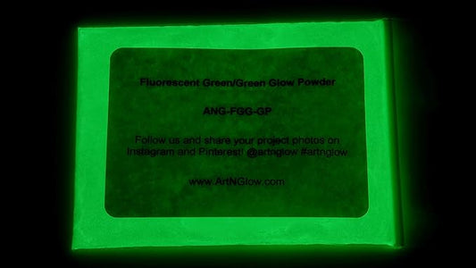 Glow in The Dark Pigment Powder - Neutral and Fluorescent Color for Art Painting, Fine Art, Nail Art Paint, and DIY Crafts - Long Lasting, 10+ Color Options - Fluorescent Green - (120 Grams/4 Ounces)