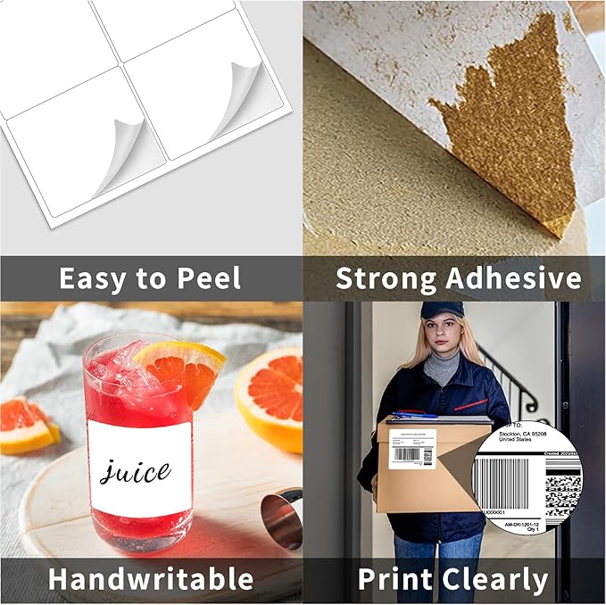 500 Sheets 3000 Labels Shipping Address Labels for Laser & Inkjet Printers, 3-1/3 6 per Page Printable Mailing Label, FBA Box Labels, Matte