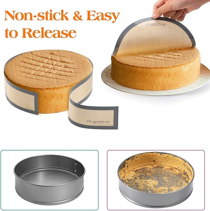 Silicone Baking Mat for Springform Pan 10 inch, Prevent cake from Sticking to Bottom and Side,Easy Clean & Non Sick Silicone Baking mat for Cheesecake Pan