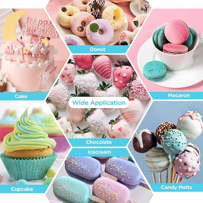 Oil Based Food Coloring for Chocolate - 30 Milliliters Upgraded Light Blue Oil Food Color for Baking Cake Decorating, Edible Food Dye for Candy Melts Cookies Easter Egg Icing Fondant Meringues