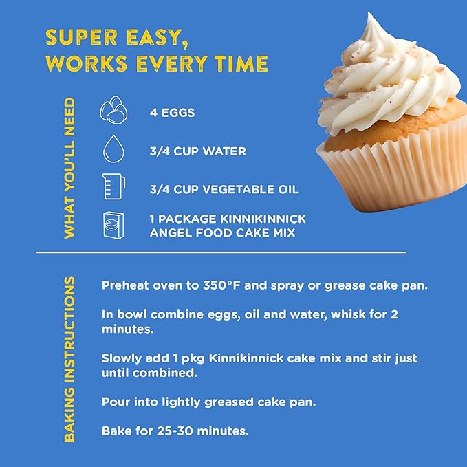 Kinnikinnick - White Cake Mix - Gluten Free, Allergy Friendly Cake Mix - 17.6 oz. Boxes - 6 Pack
