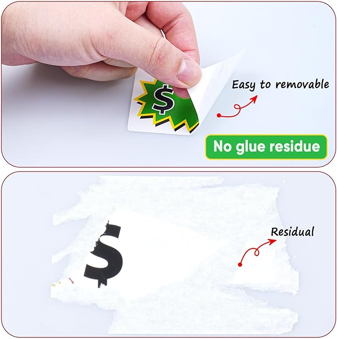 300 Pcs Garage Sale Stickers, (2"x3") Removable Adhesive Price tag Stickers for Yard Sale, Price Labels for Retail, Annual Community, Flea Market (Green)