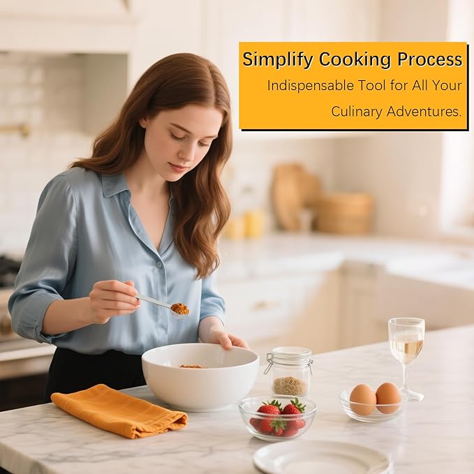 1PCS 1/8tsp(0.63ml) Single Measuring Spoon, Stainless Steel Embossed Measure Scoop Only, Individual Spoon for Cooking and Baking